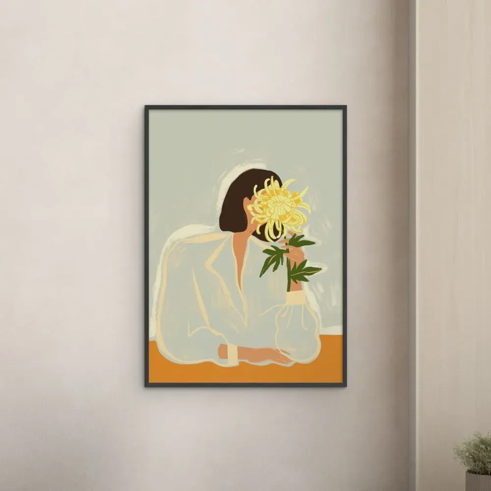 Illustration numéro 2 du produit Affiche ''The Crysanthemum'' Cadre noir - 70x100 cm