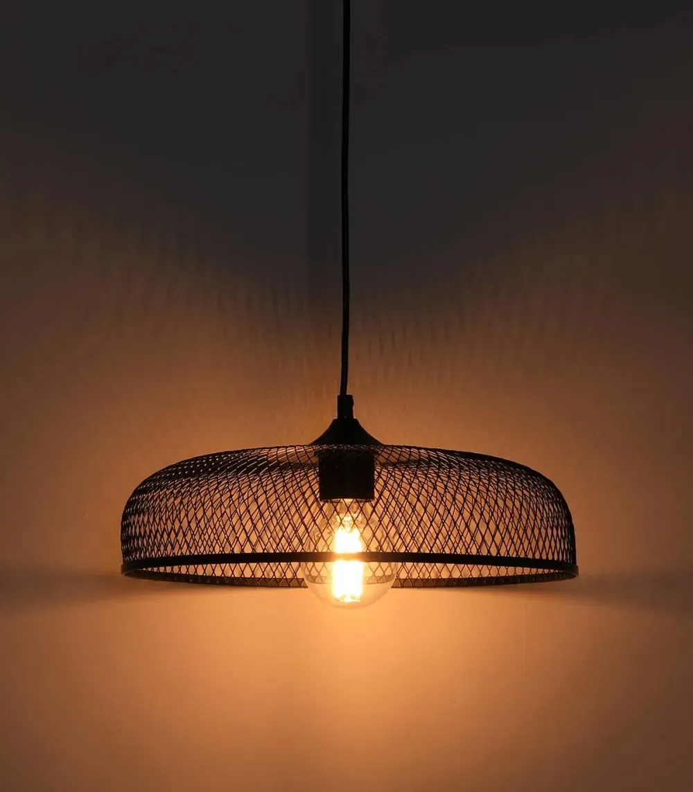 Illustration numéro 2 du produit suspension en métal noir, d. 38 cm
