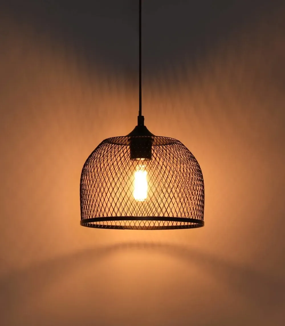 Illustration numéro 2 du produit suspension en métal noir, d. 25 cm