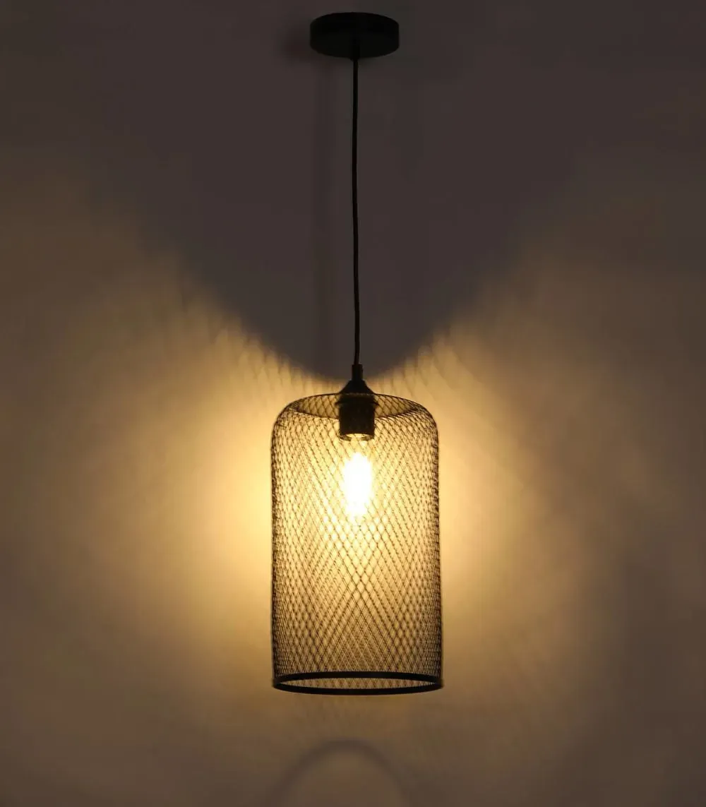 Illustration numéro 2 du produit suspension en métal noir, d. 20 cm