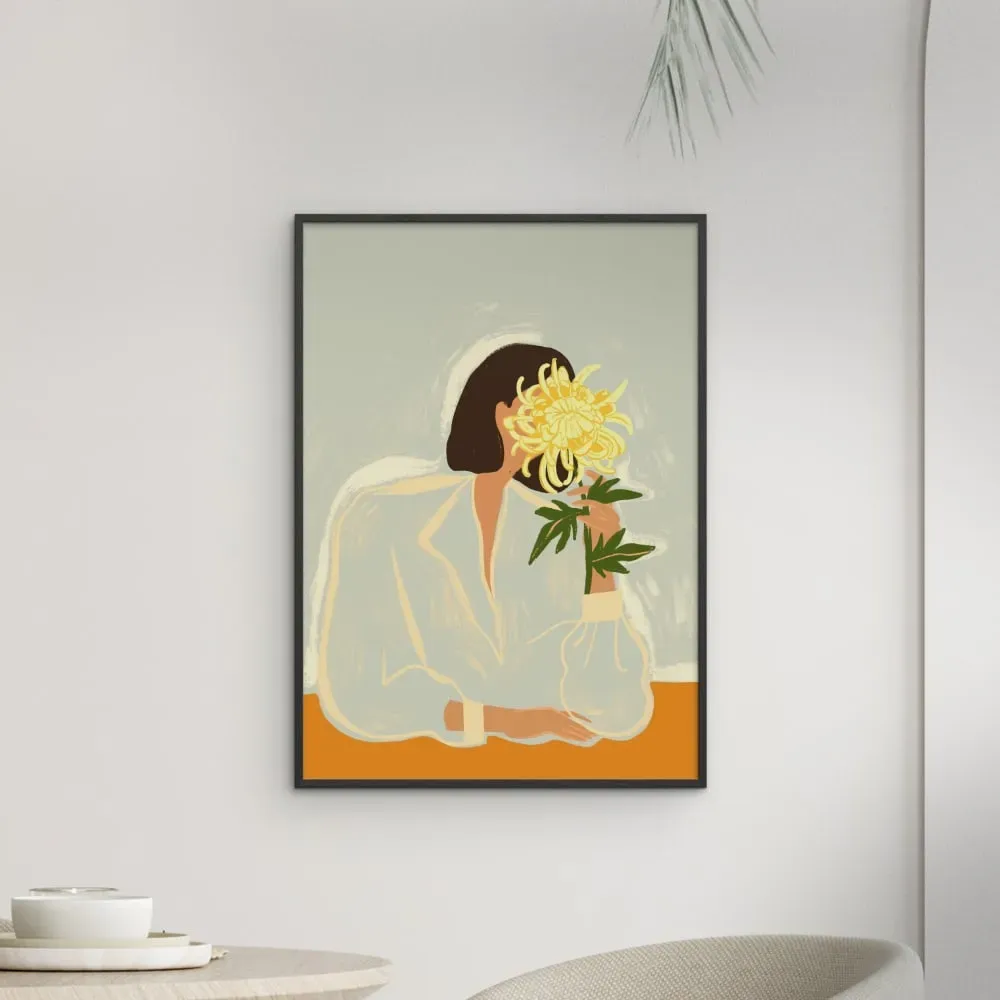 Illustration numéro 2 du produit Affiche ''The Crysanthemum'' Cadre noir - 50x70 cm
