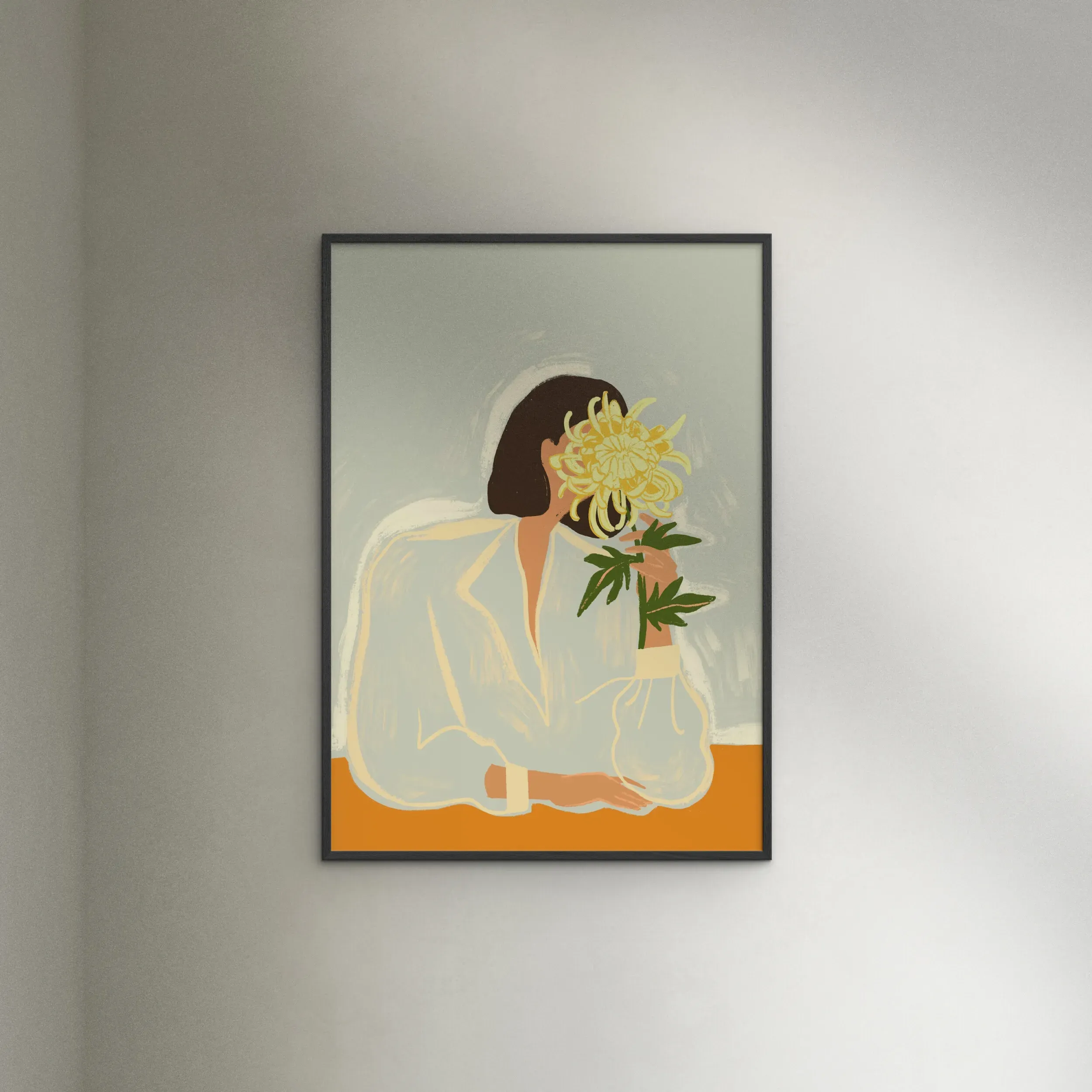 Illustration numéro 2 du produit Affiche ''The Crysanthemum'' Cadre noir - 30x40 cm