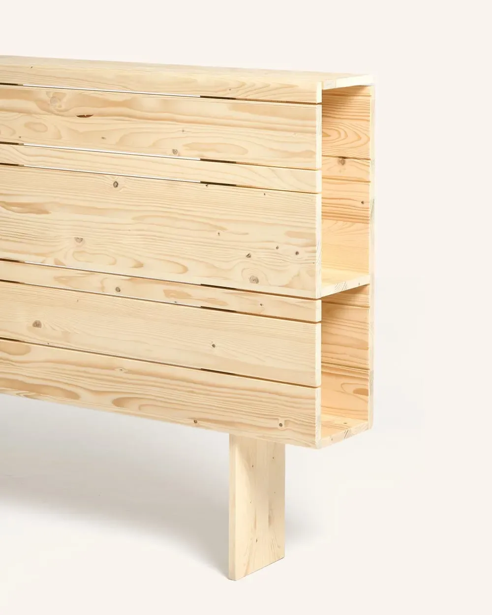 Illustration numéro 2 du produit Tête de lit en bois avec rangement, 100 cm