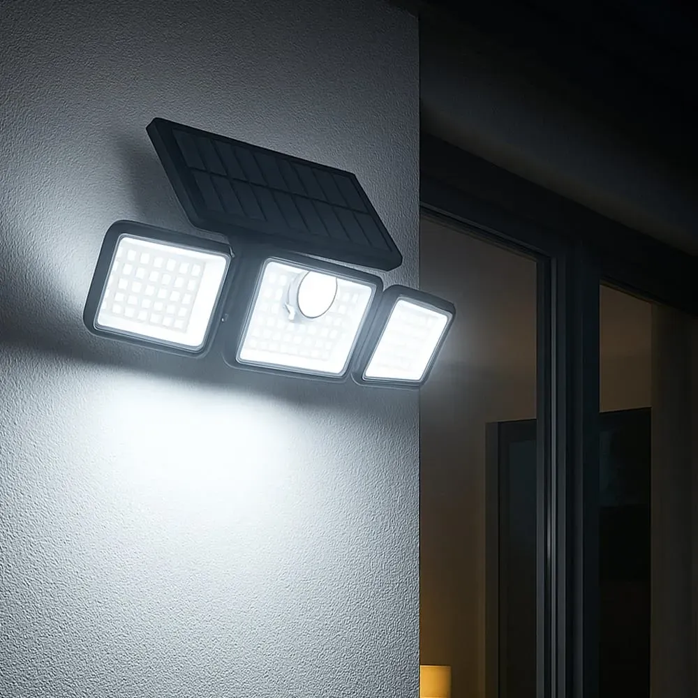 Illustration numéro 2 du produit Lot de 2 Projecteurs solaires sensor Plastique Noir 850LM