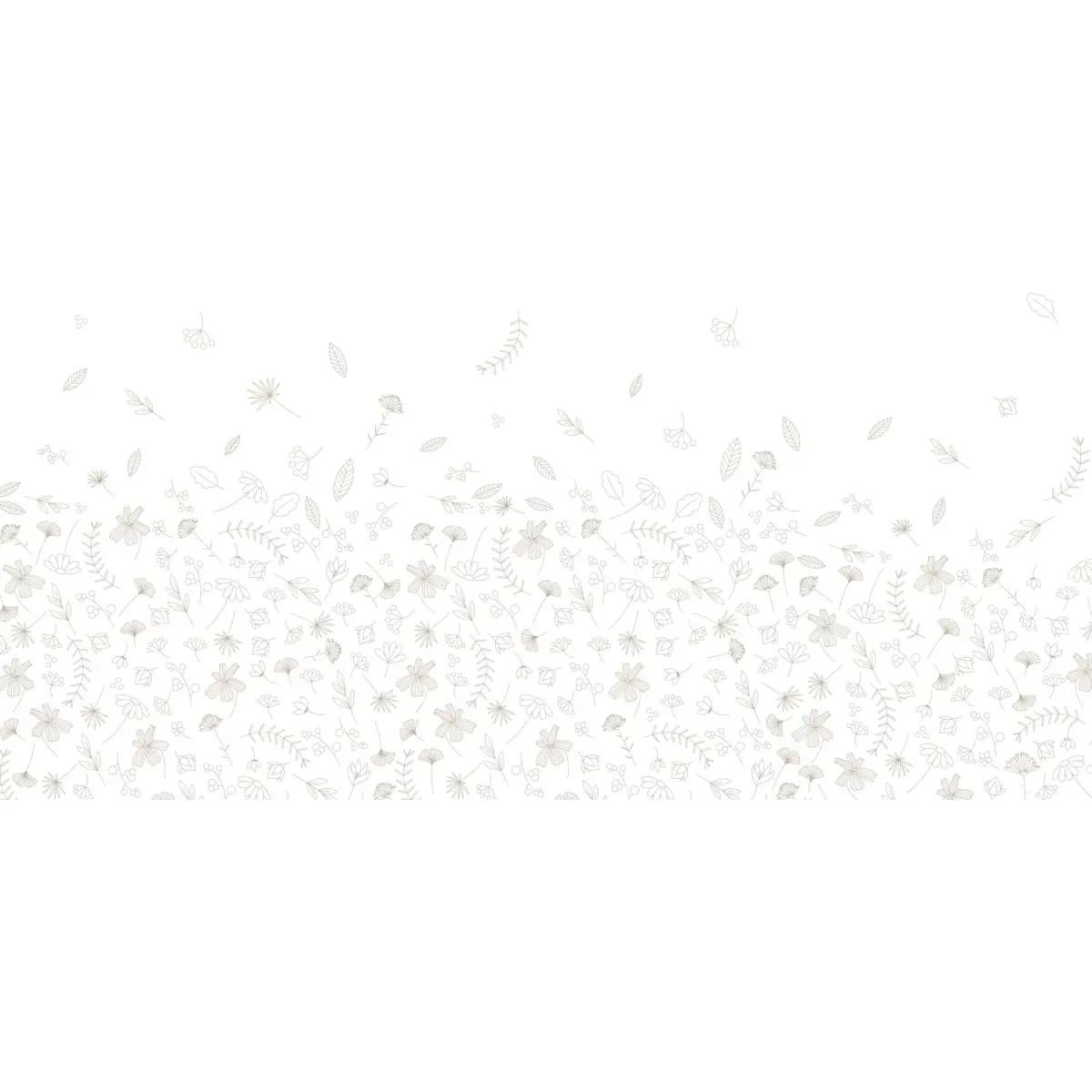 Illustration numéro 2 du produit Papier peint panoramique enfant danse des feuilles gris clair 375x250c