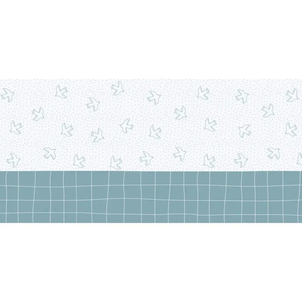 Illustration numéro 2 du produit Papier peint panoramique enfant oiseaux bleu ciel 375x250cm