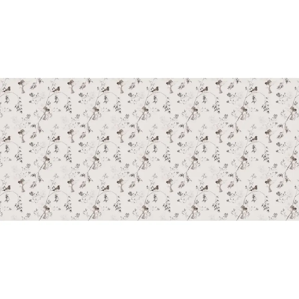 Illustration numéro 2 du produit Papier peint panoramique moineaux du japon beige 375x250cm