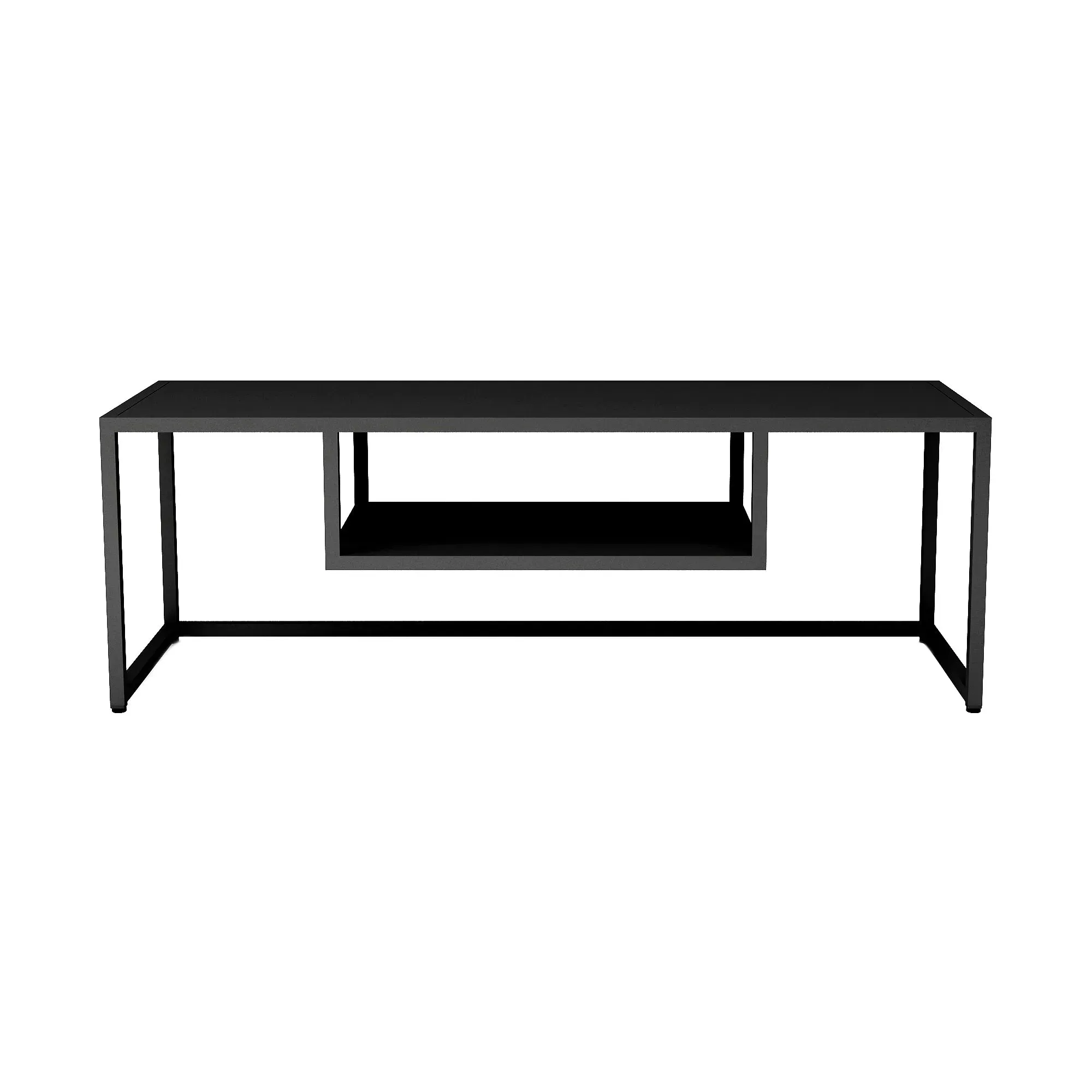 Illustration numéro 2 du produit Meuble TV industriel intemporel noire 120 x 40 x 40 cm