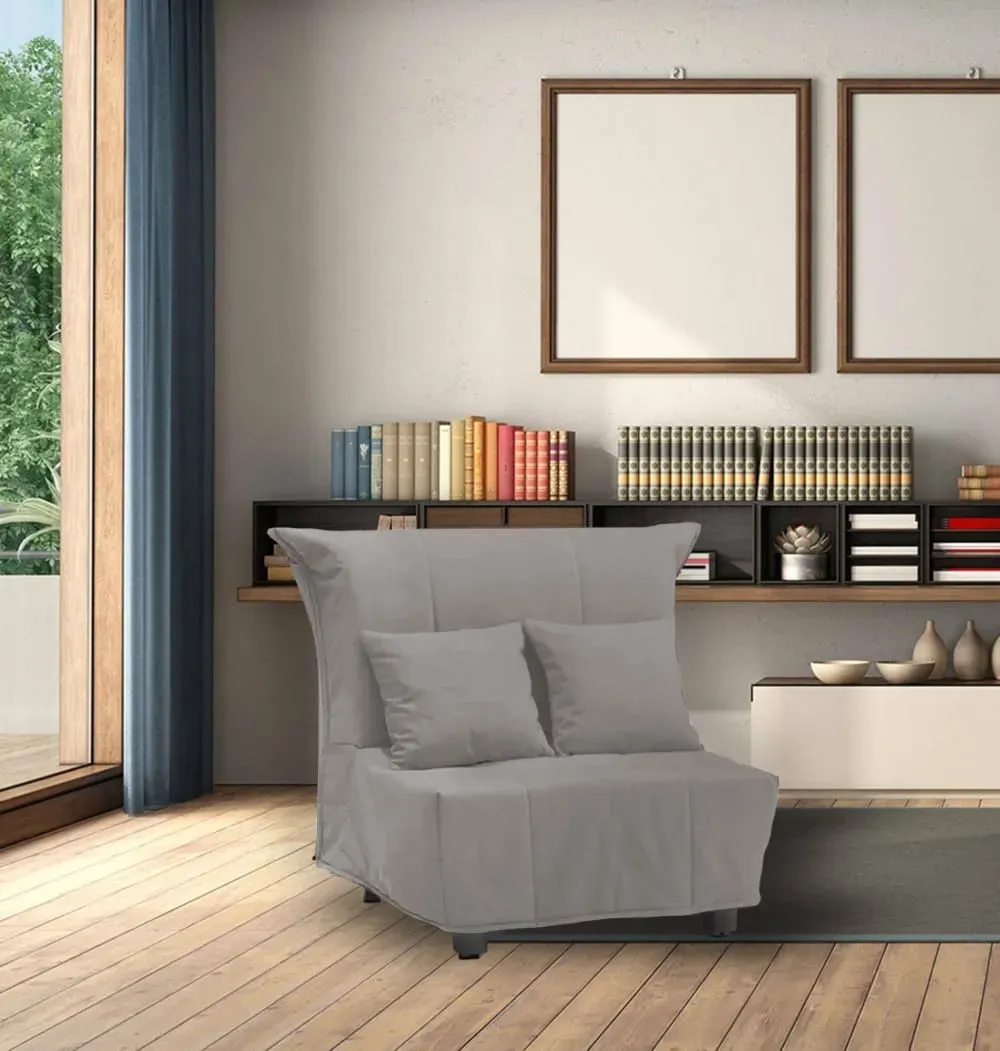 Illustration numéro 2 du produit Fauteuil en tissu gris 85x90h85 cm