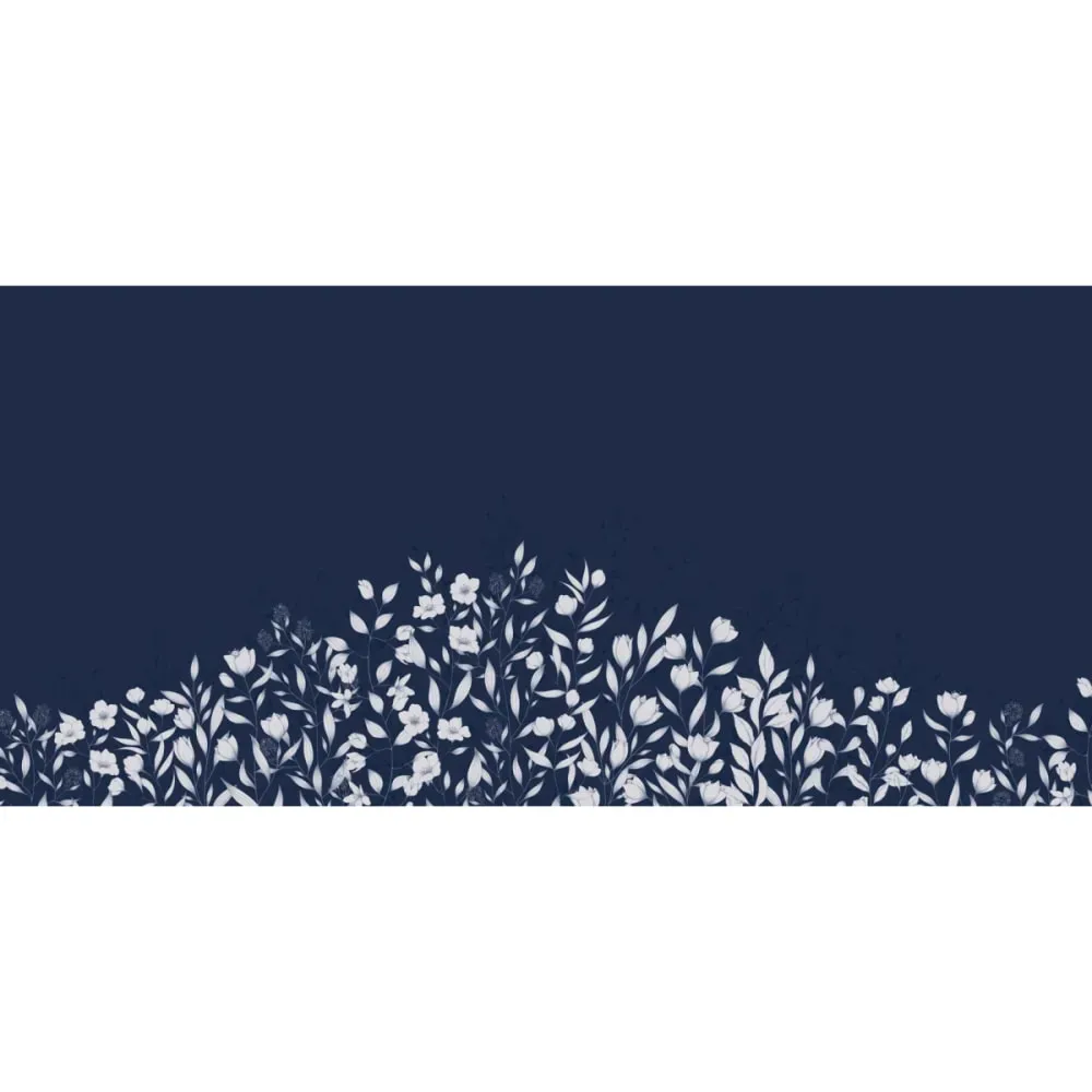 Illustration numéro 2 du produit Papier peint panoramique ode au feuillage bleu 375x250cm