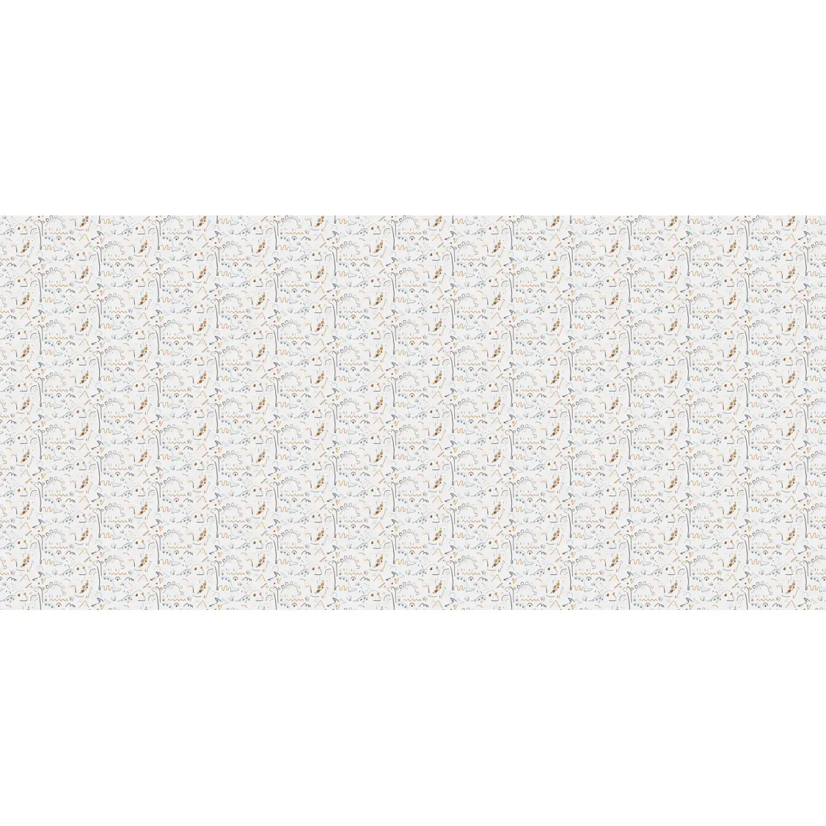 Illustration numéro 2 du produit Papier peint panoramique enfant dinosaures lines terra cotta 450x250cm