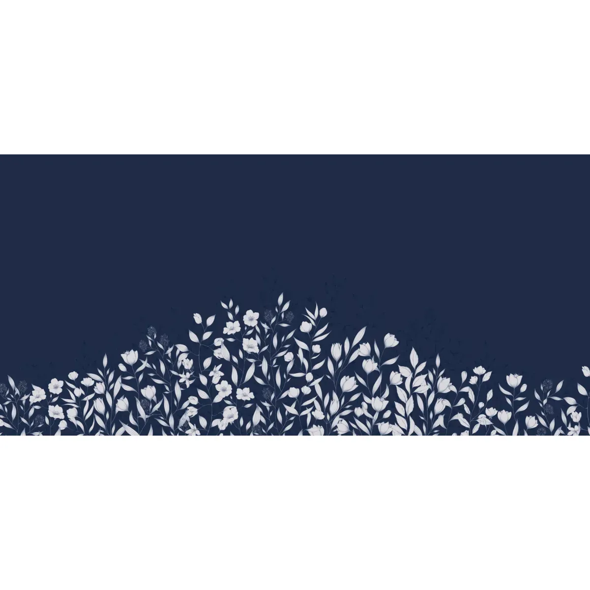 Illustration numéro 2 du produit Papier peint panoramique ode au feuillage bleu 300x250cm