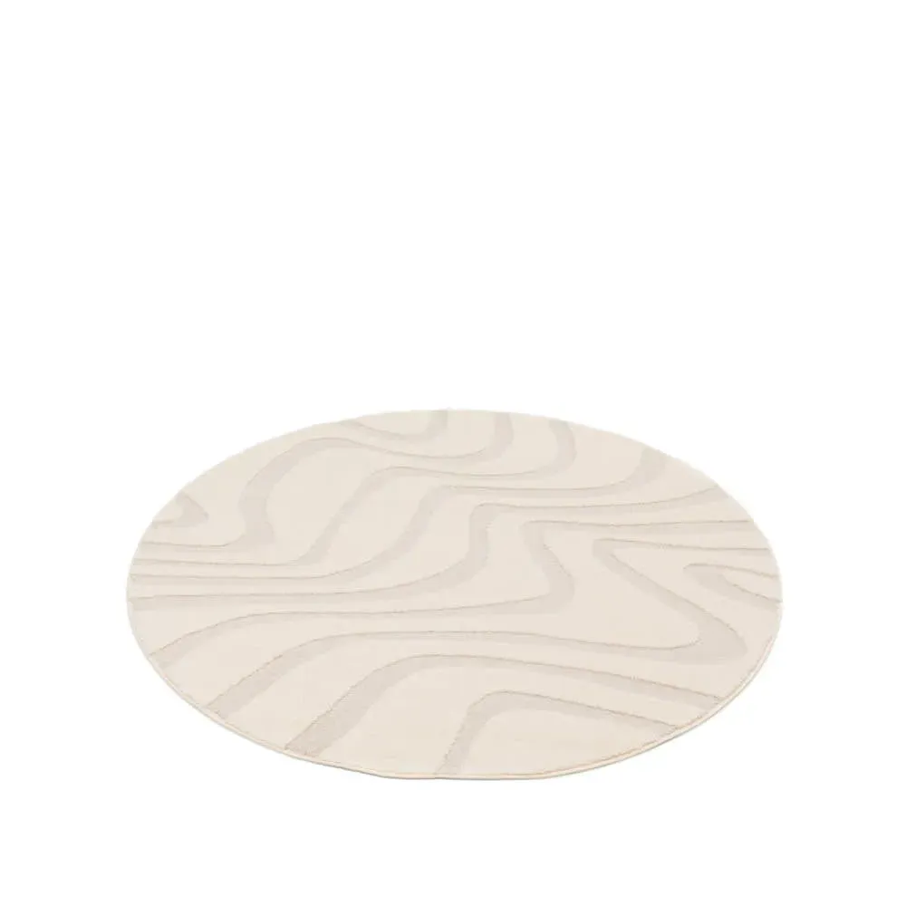 Illustration numéro 2 du produit Tapis rond - ø160cm Écru Polypropylène