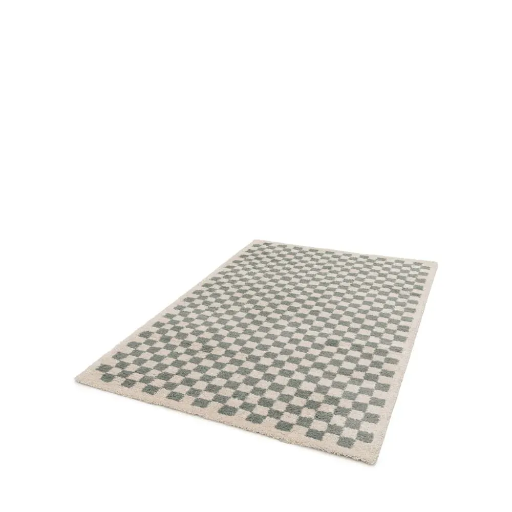 Illustration numéro 2 du produit Tapis damiers - 160x230cm Bleu Polypropylène