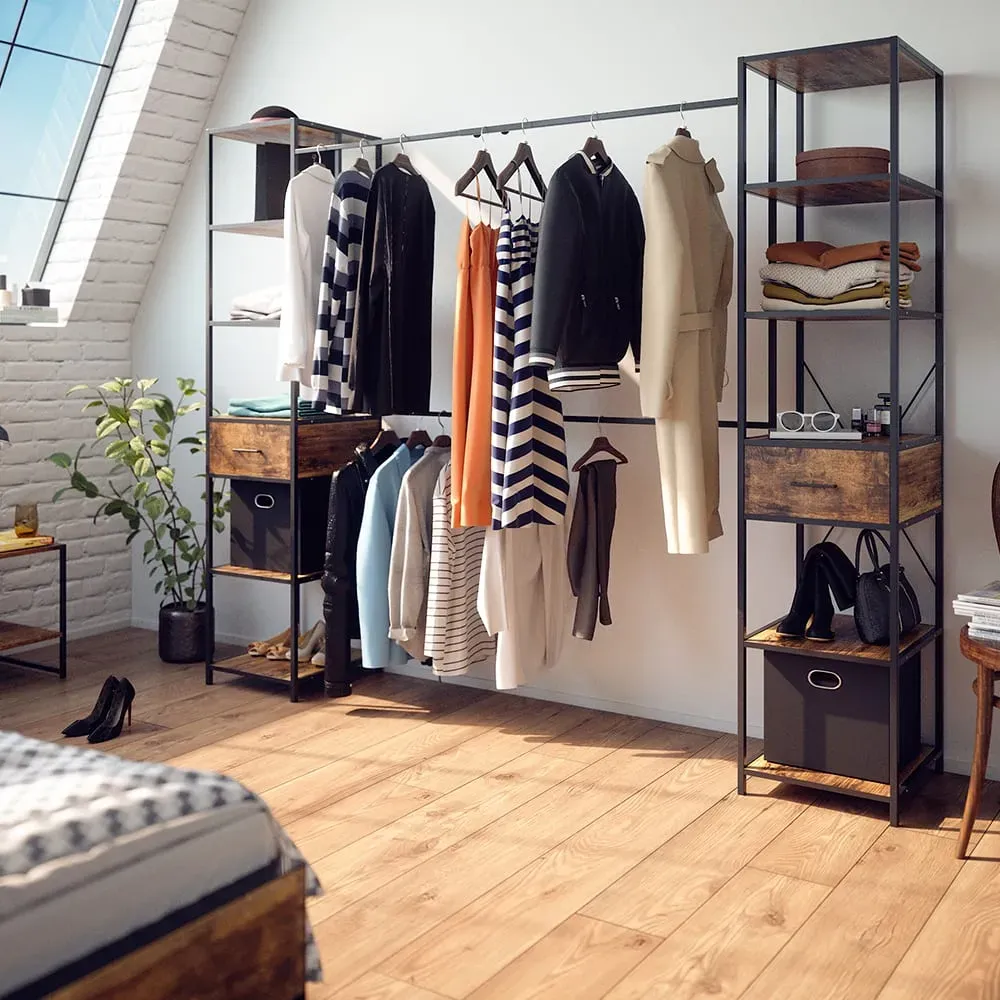 Illustration numéro 2 du produit Armoire , Chêne rustique 180 x 187cm