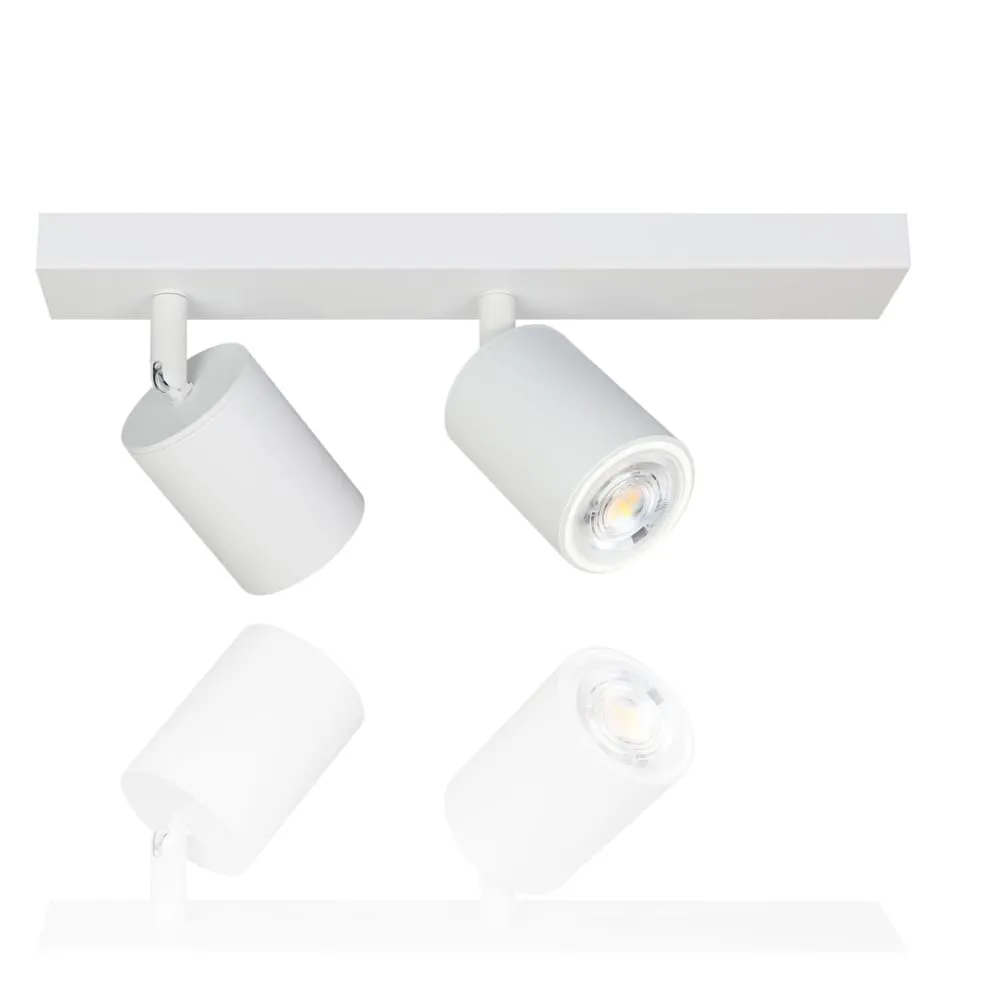 Illustration numéro 2 du produit Spot de plafond en métal, 2 x GU10, blanc