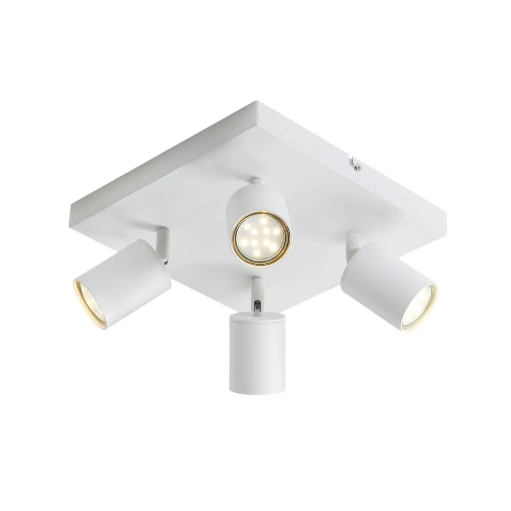 Illustration numéro 2 du produit Spot de plafond en métal, 4 x GU10, blanc