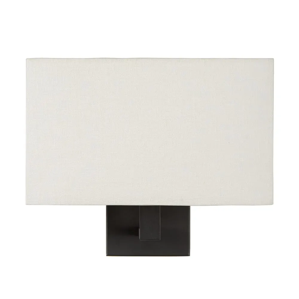Illustration numéro 2 du produit Lampe murale industriellement en noir et blanc H24cm en métal