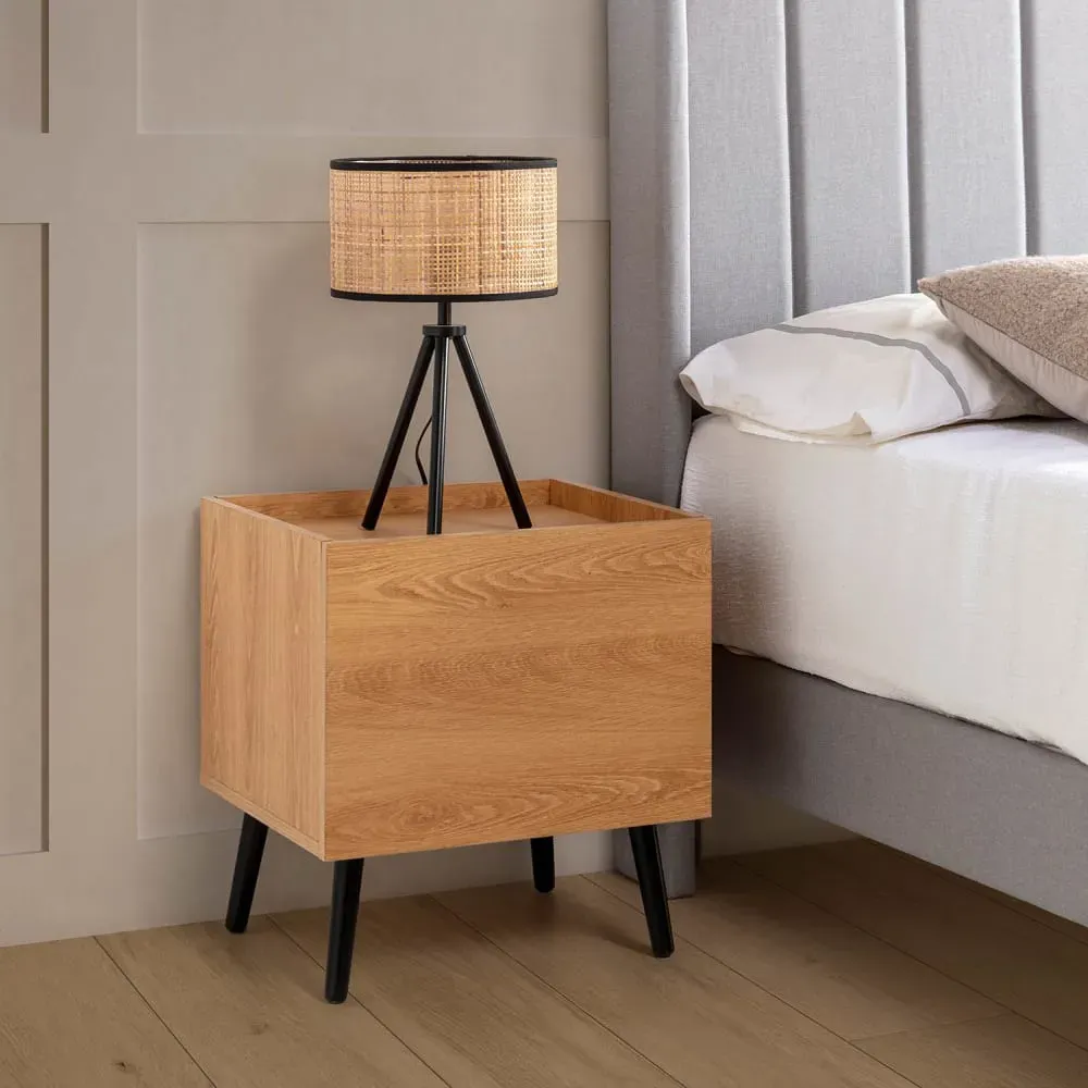 Illustration numéro 2 du produit Table de chevet 1 tiroir couleur Chêne