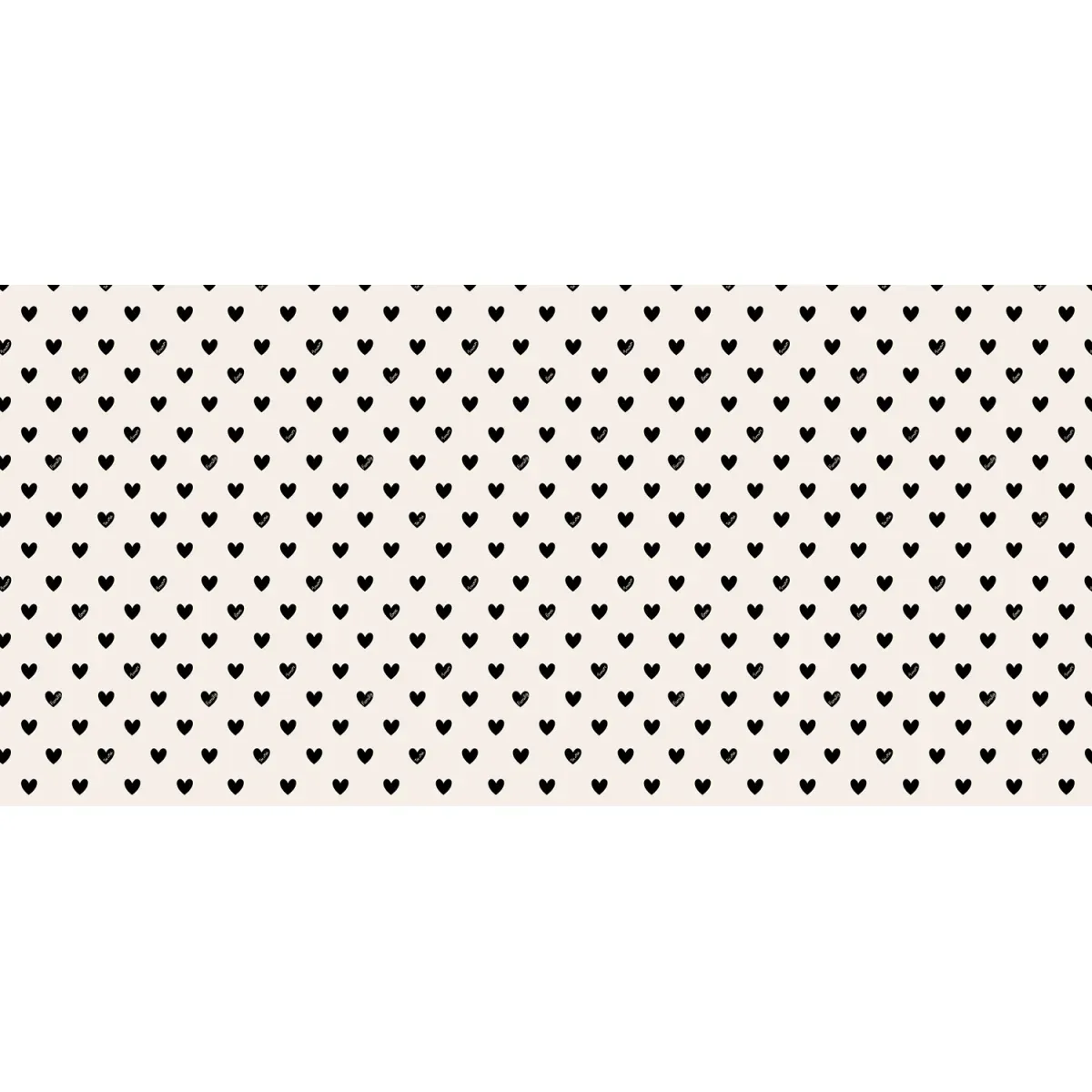 Illustration numéro 2 du produit Papier peint panoramique enfant amour coeur noir 150x250cm