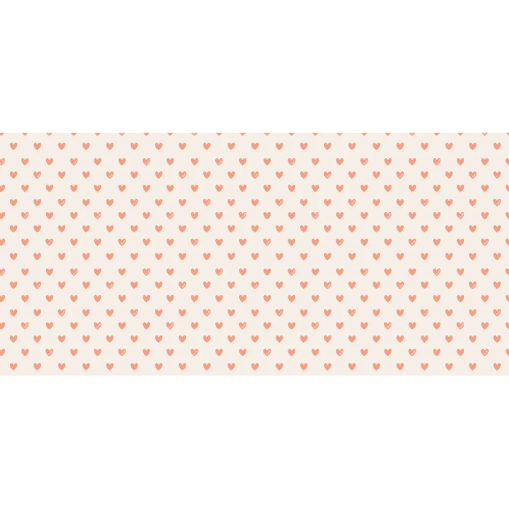 Illustration numéro 2 du produit Papier peint panoramique enfant amour coeur orange 300x250cm