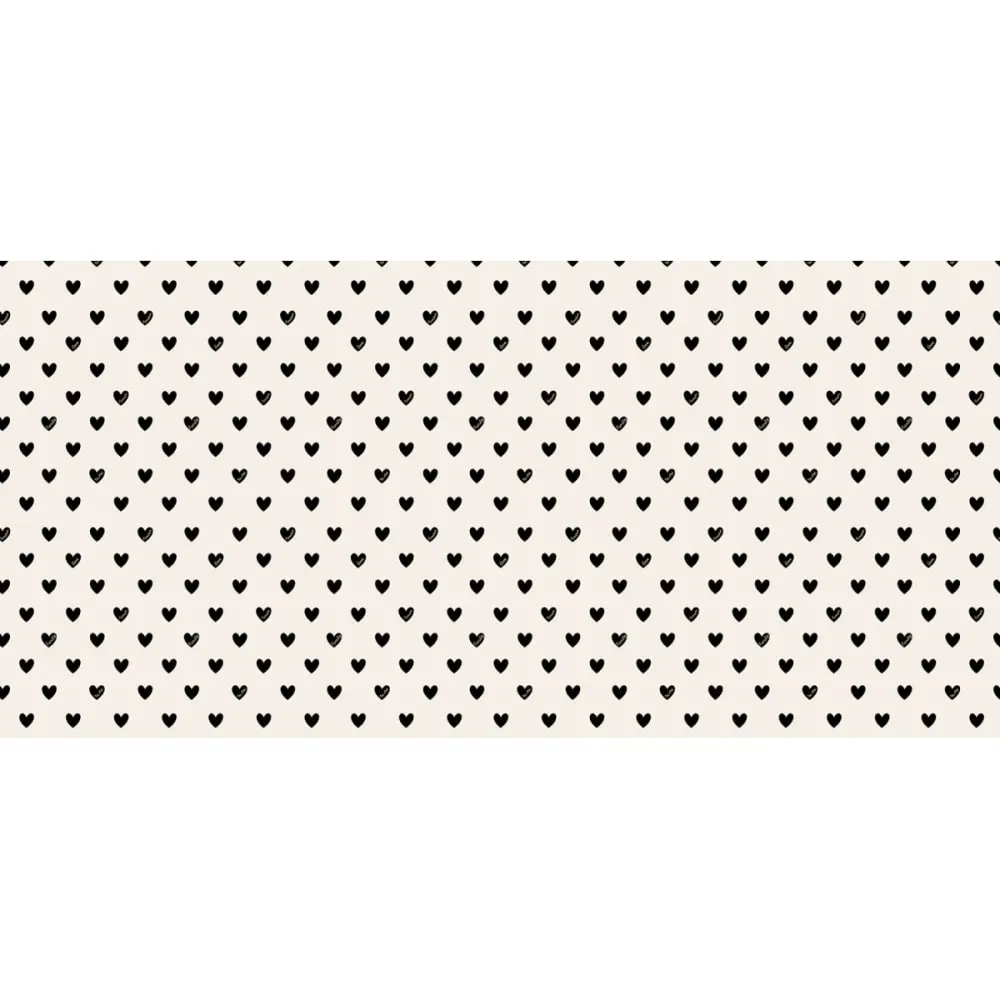 Illustration numéro 2 du produit Papier peint panoramique enfant amour coeur noir 525x250cm