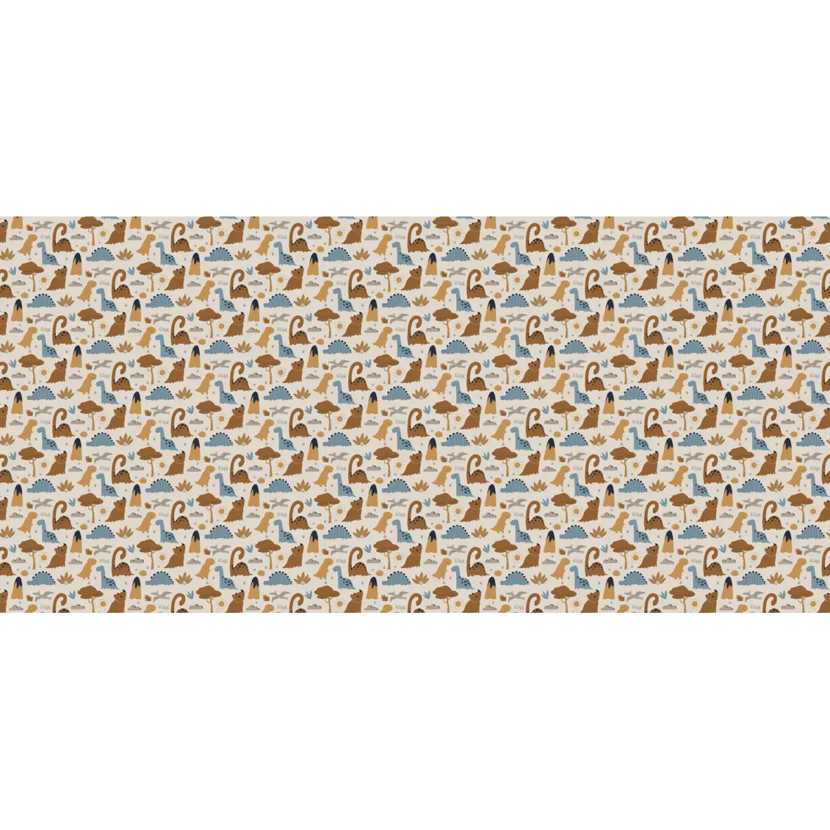 Illustration numéro 2 du produit Papier peint panoramique enfant dinosaures roarrr terra cotta 450x250c