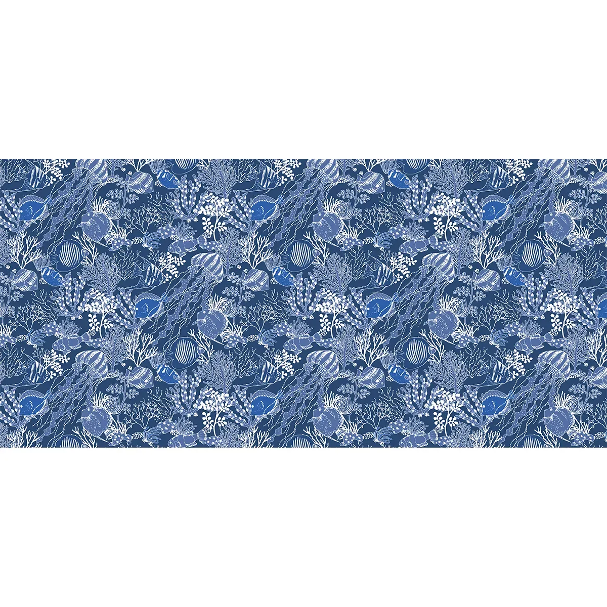 Illustration numéro 2 du produit Papier peint panoramique enfant en apnée bleu 450x250cm