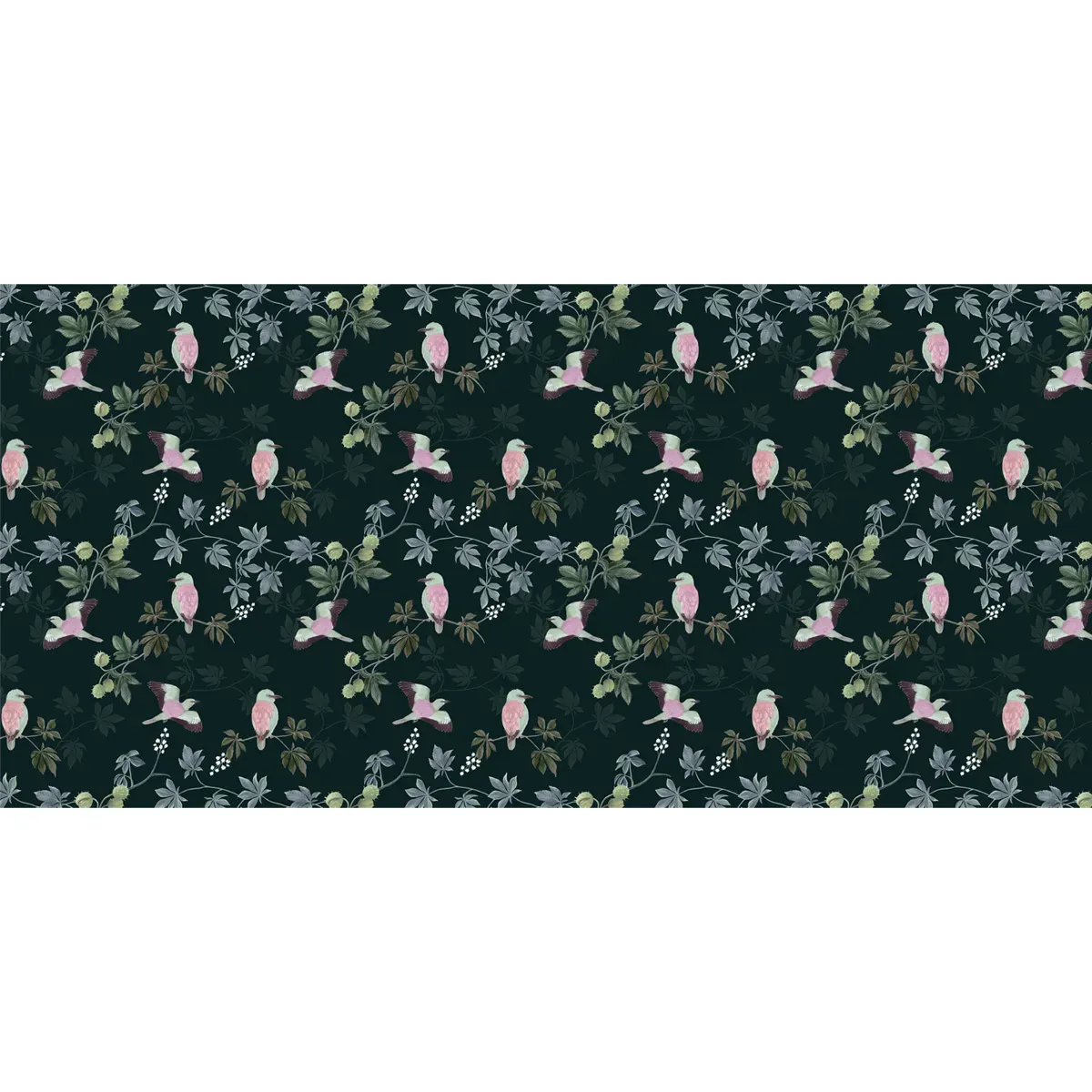 Illustration numéro 2 du produit Papier peint panoramique motif marronniers vert 375x250cm