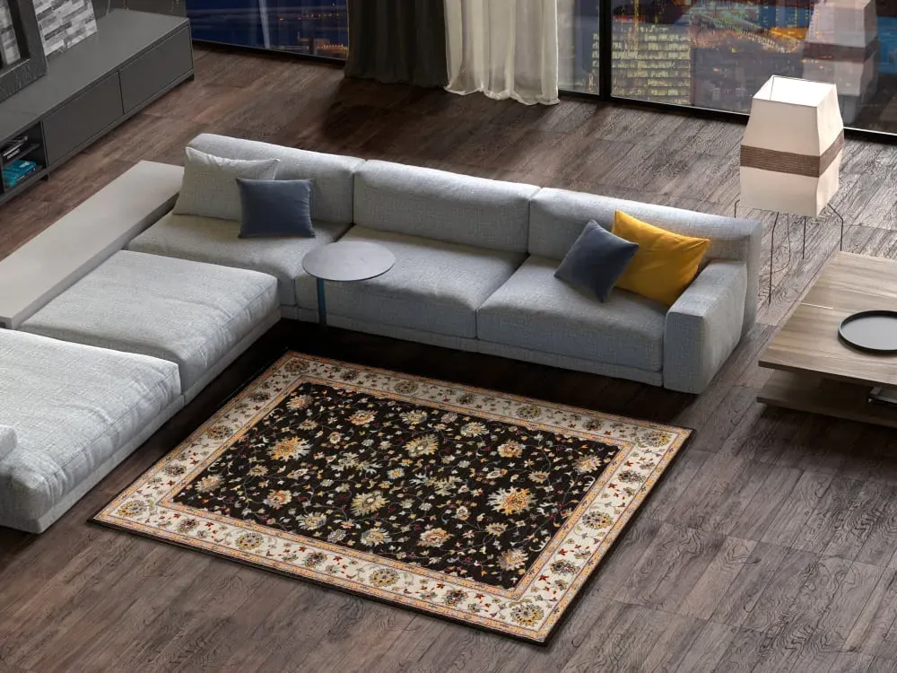 Illustration numéro 2 du produit Tapis classique anthracite/beige 115x160 cm