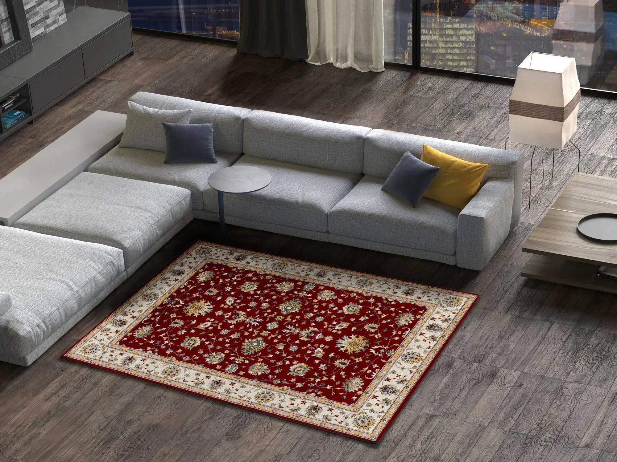 Illustration numéro 2 du produit Tapis classique rouge/beige 80x150 cm