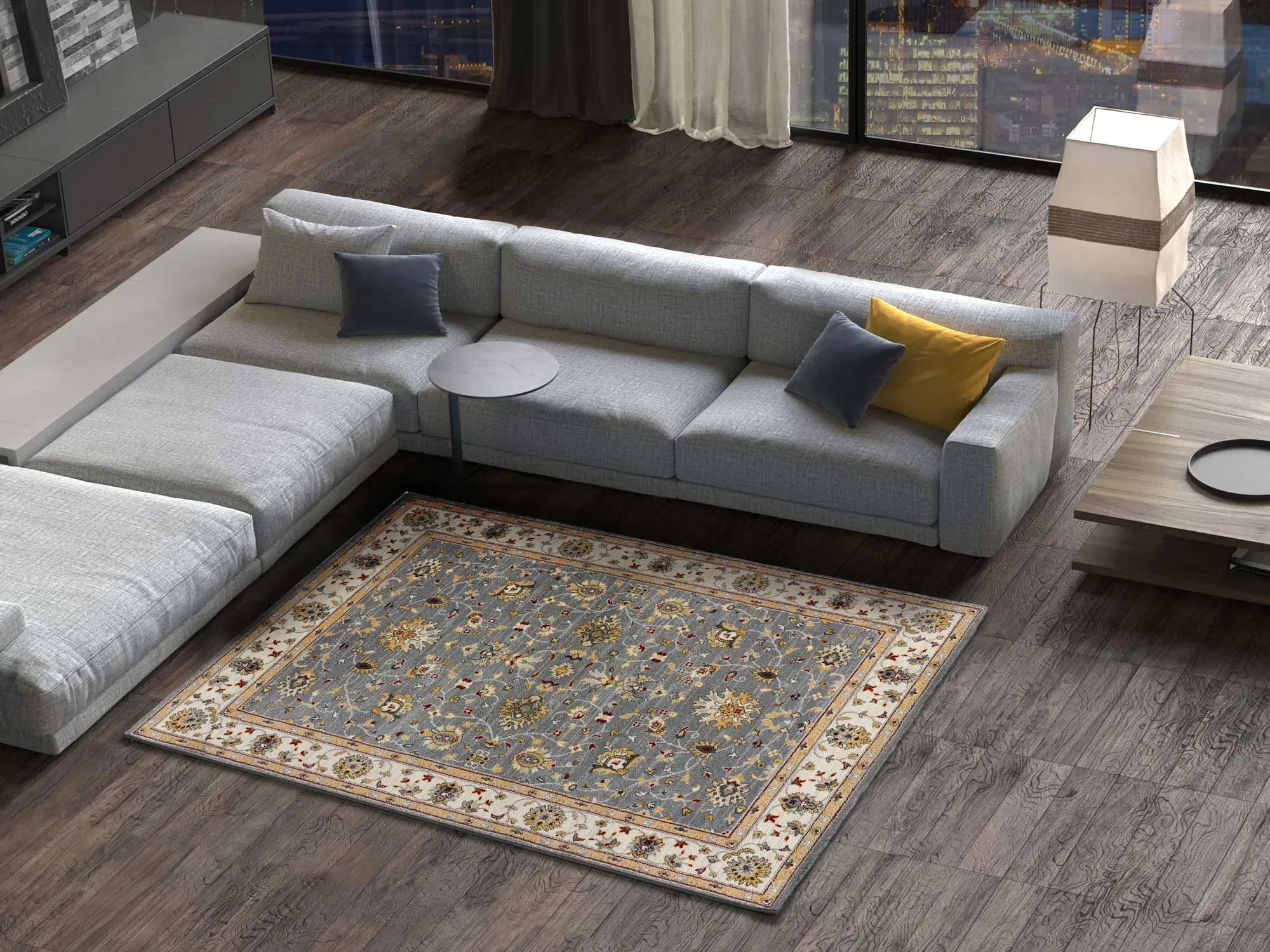 Illustration numéro 2 du produit Tapis classique gris/beige 200x290 cm