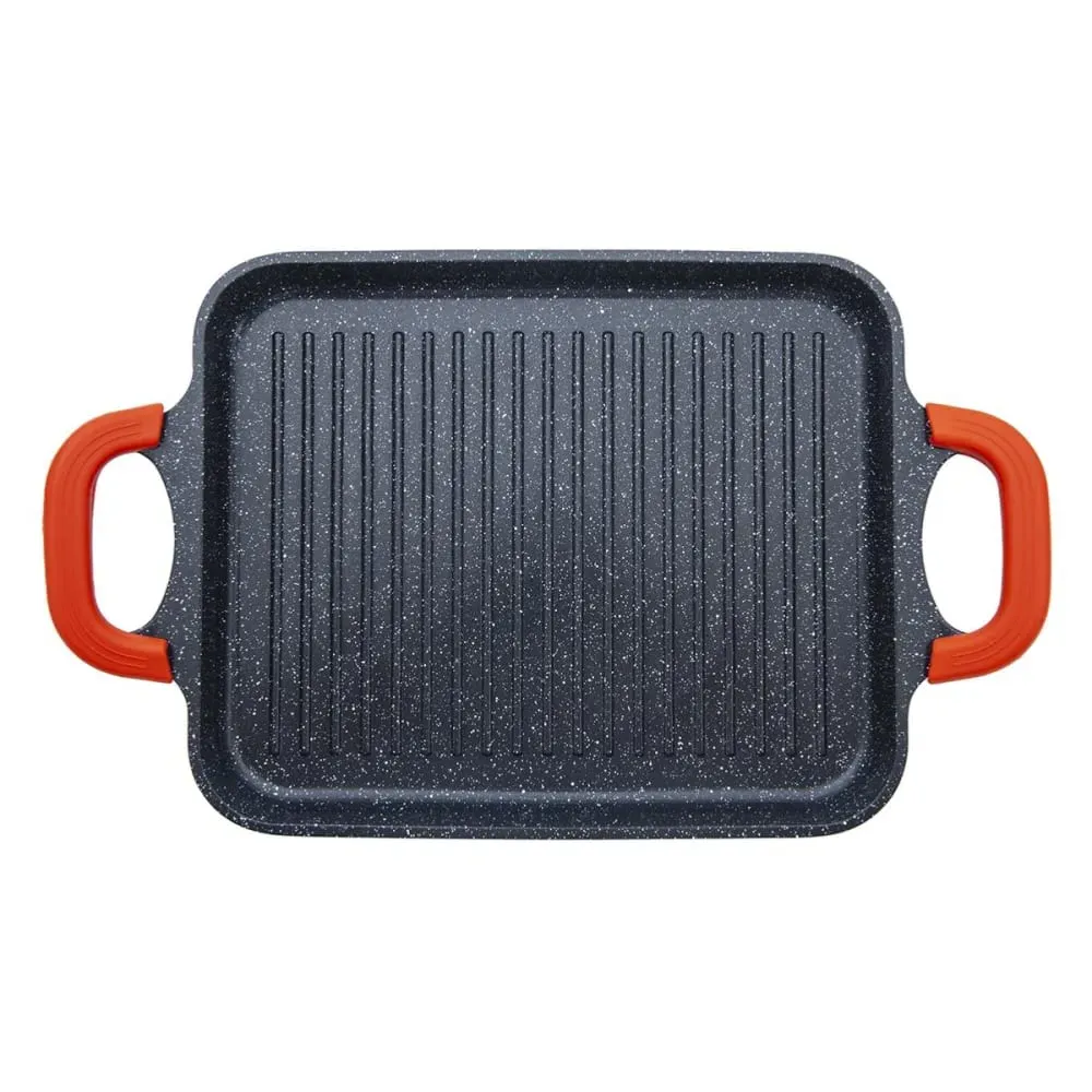 Illustration numéro 2 du produit Plancha en aluminium noir 45cm