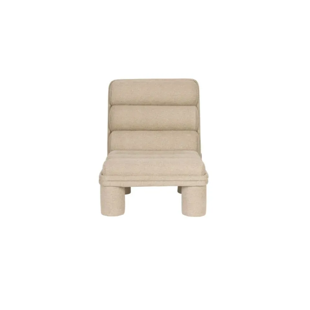 Illustration numéro 2 du produit Fauteuil design en tissu beige