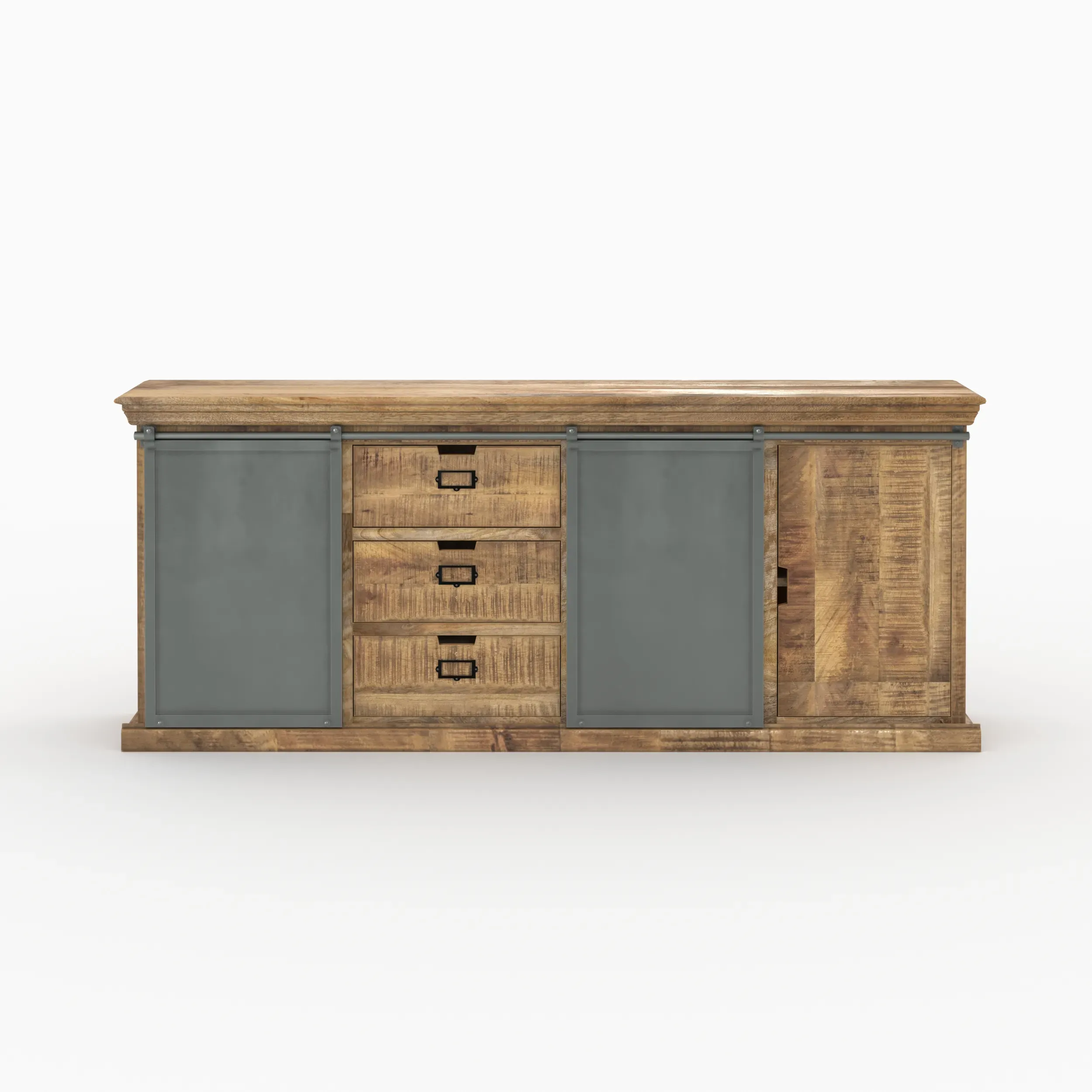 Illustration numéro 2 du produit Ensemble 2 buffets en bois de manguier