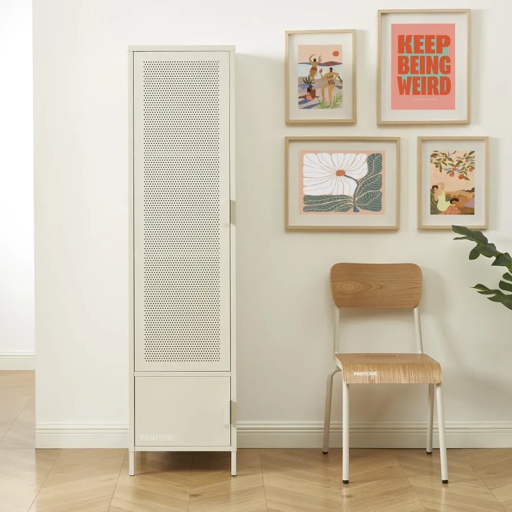 Illustration numéro 2 du produit Vestiaire métal beige sable h180cm