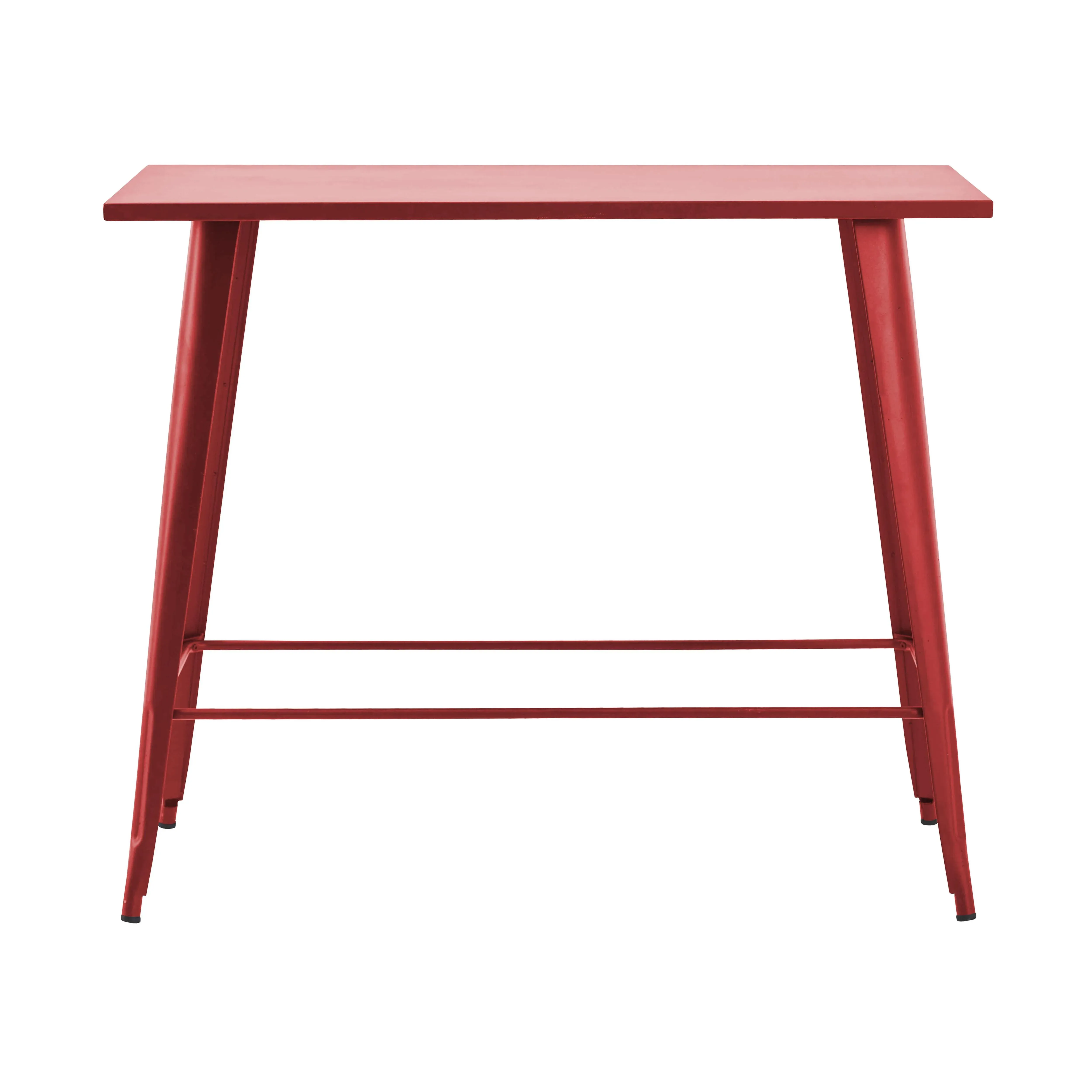 Illustration numéro 2 du produit Table haute de jardin en acier rouge