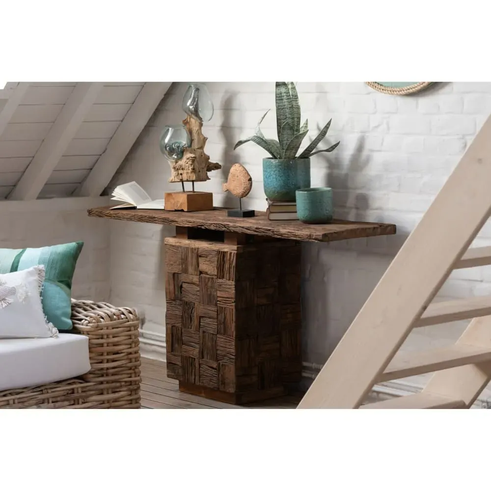 Illustration numéro 2 du produit Console en bois foncé recyclé L150