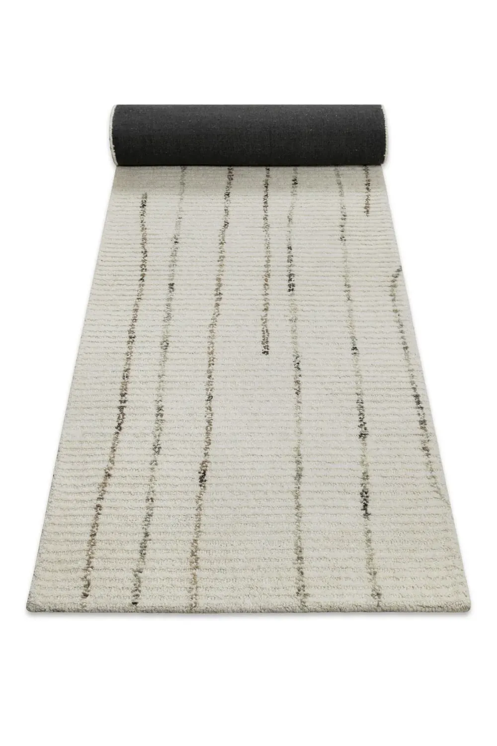 Illustration numéro 2 du produit Tapis pure laine tufté main crème 80x230