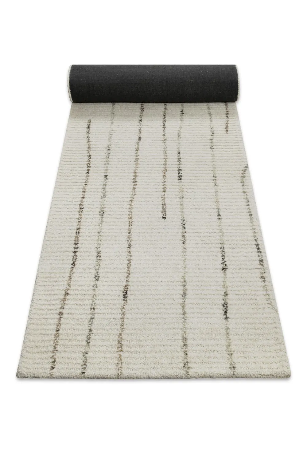Illustration numéro 2 du produit Tapis pure laine tufté main crème 80x300