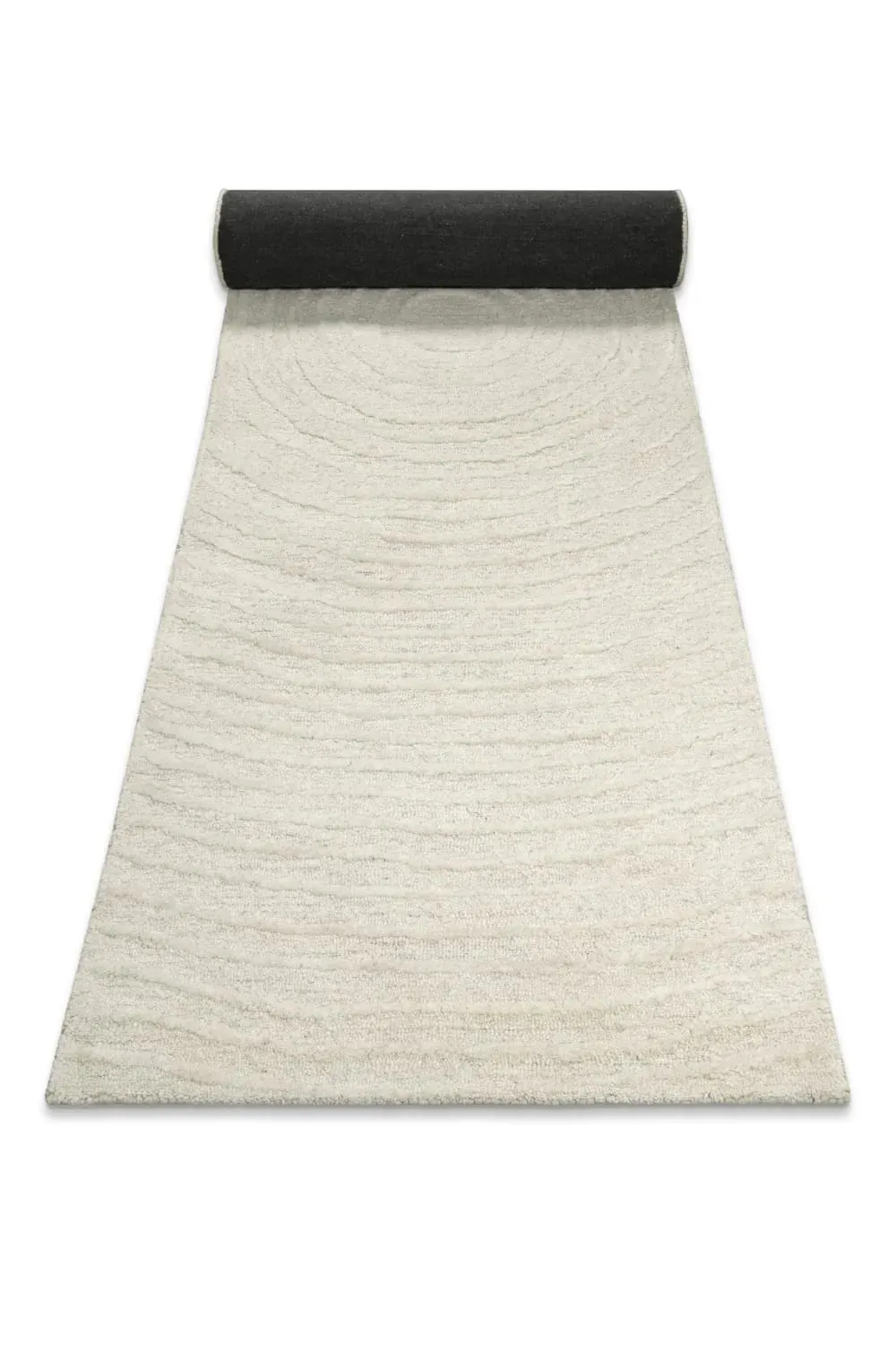 Illustration numéro 2 du produit Tapis pure laine tufté main crème 80x230