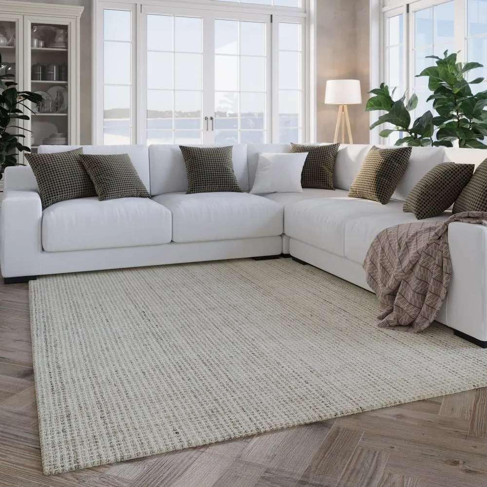 Illustration numéro 2 du produit Tapis pure laine tufté main gris clair 240x340