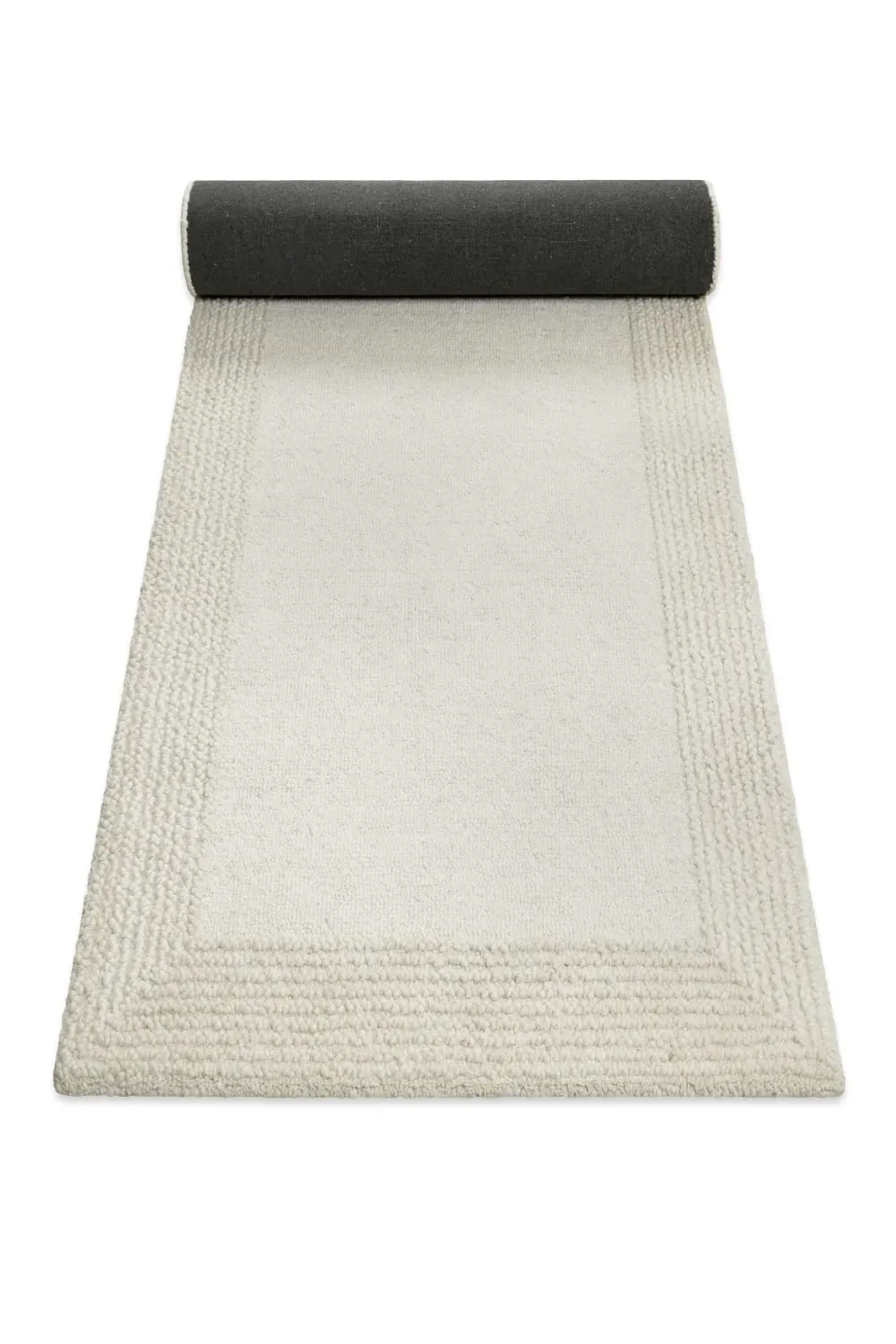 Illustration numéro 2 du produit Tapis pure laine tufté main crème 80x300