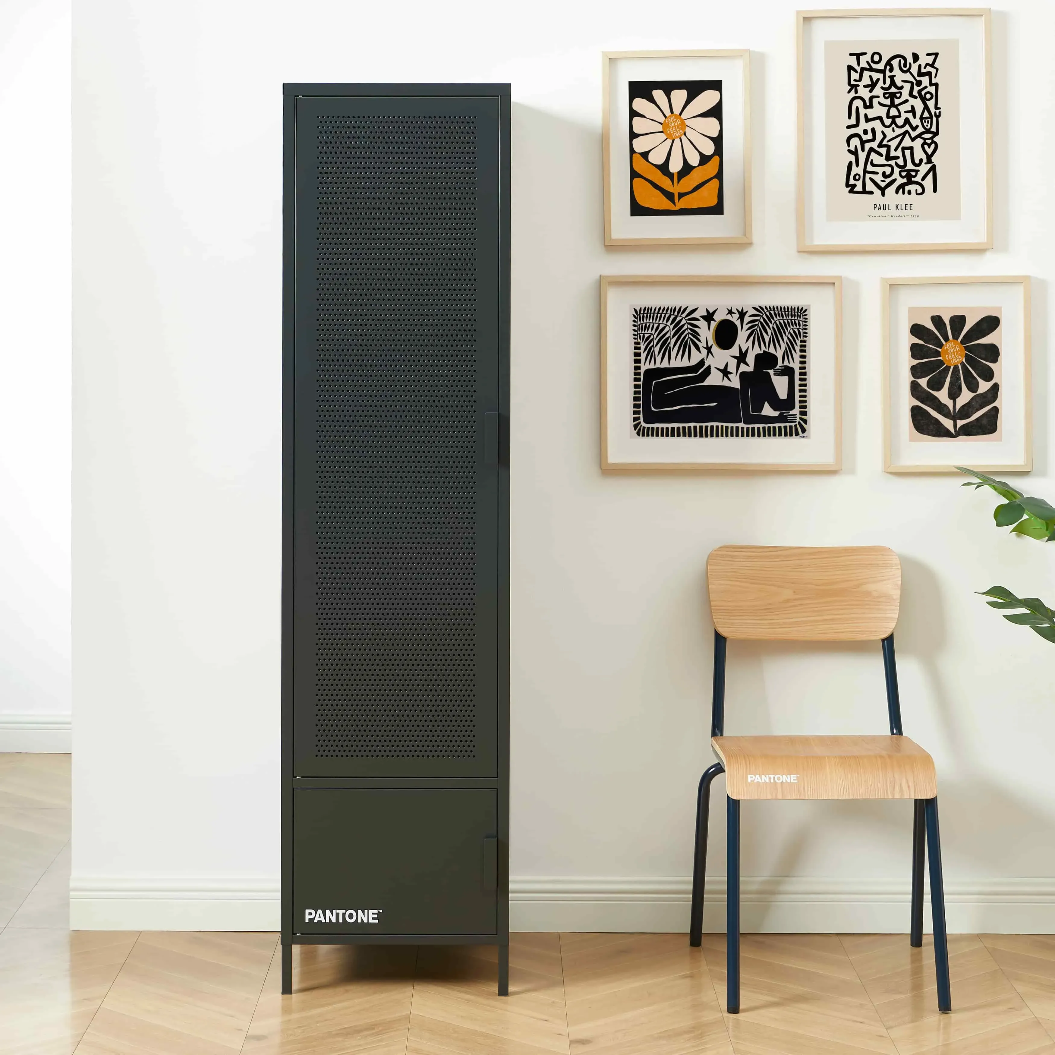 Illustration numéro 2 du produit Vestiaire métal gris anthracite h180cm