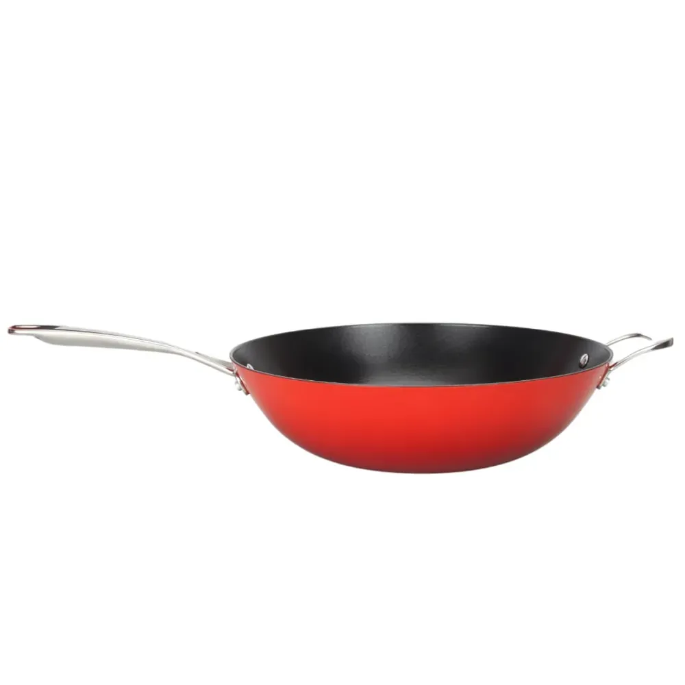 Illustration numéro 2 du produit Wok rouge 32cm - ''Red AirIron''
