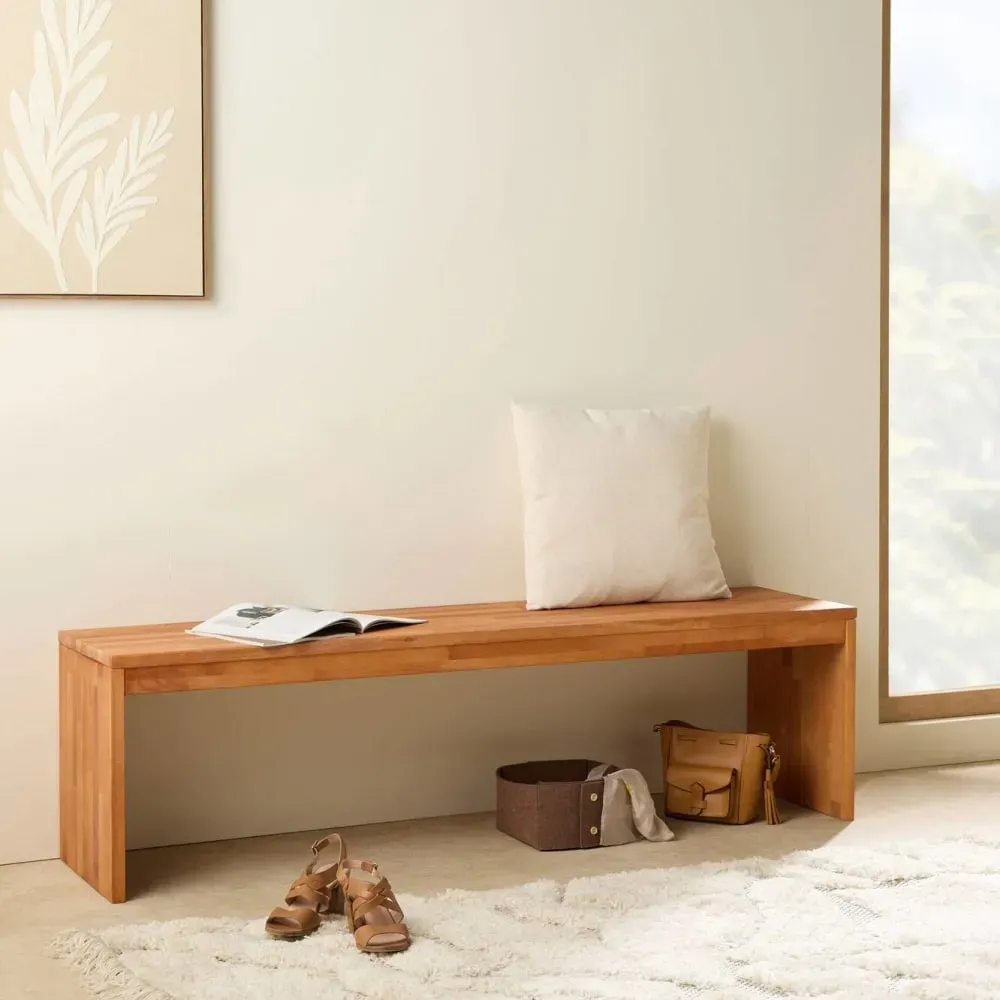 Illustration numéro 2 du produit Banc 3 places en hêtre massif