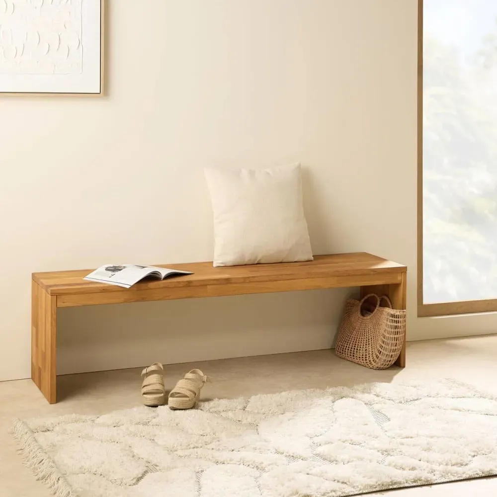 Illustration numéro 2 du produit Banc 3 places en chêne massif