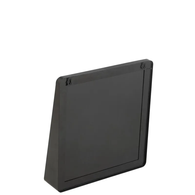 Illustration numéro 2 du produit Miroir mural carré en métal noir 38x9x41cm