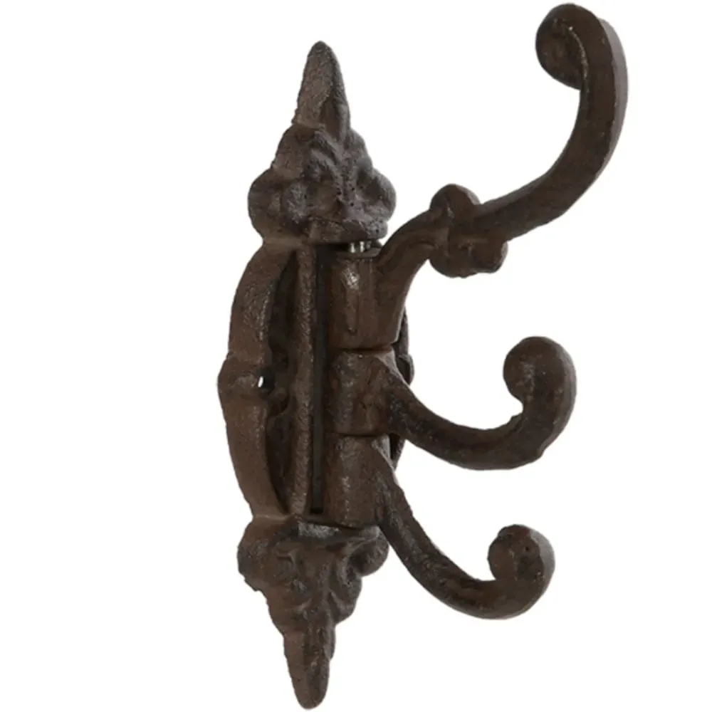 Illustration numéro 2 du produit Crochet porte pivotant 3 crochets fonte