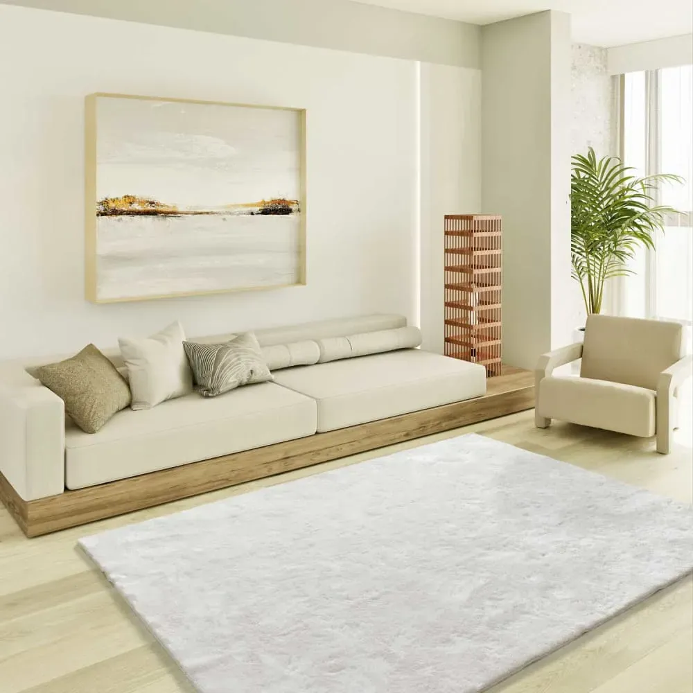 Illustration numéro 2 du produit Tapis shaggy blanc  160x230 cm